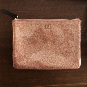 Kate Spade Rose Gold Sparkly Pouch